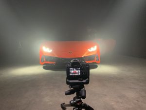 studio shoot Lamborghini Huracan evo spyder